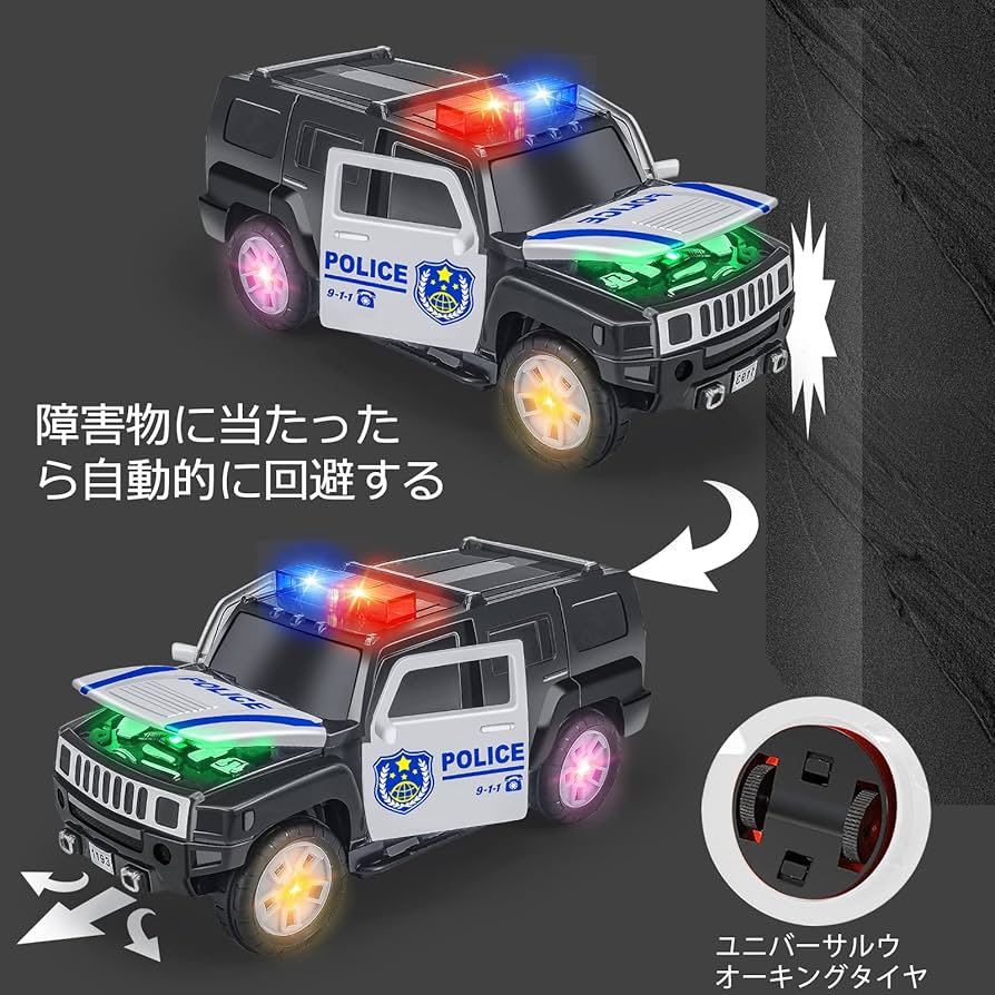 パトカー風ミニカー ライト付き Amazon.co.jp: YongnKids パトカー おもちゃ ミニカー 車